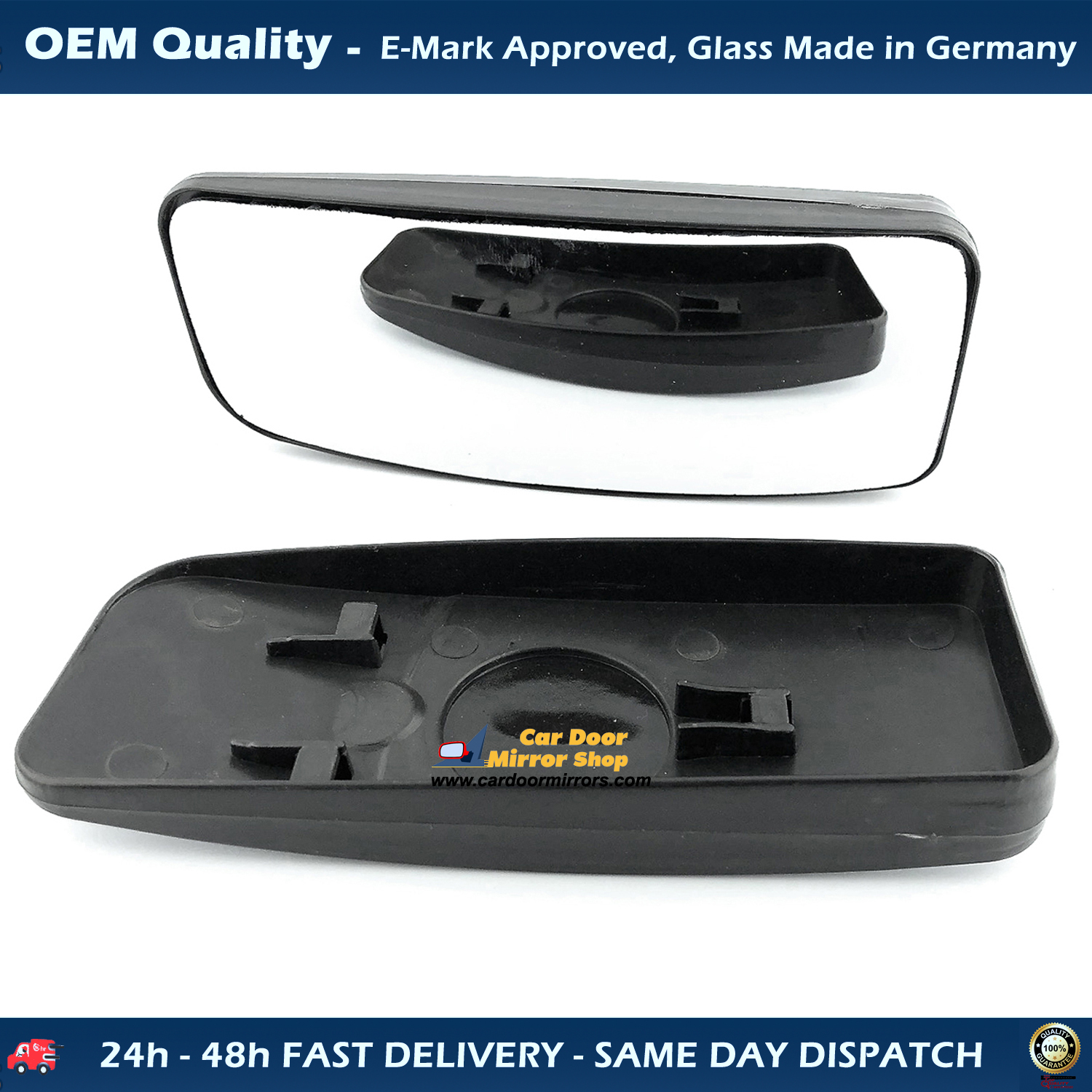 Volkswagen Crafter  Blind Spot Wing Mirror Glass With Base LEFT HAND ( UK Passenger Side ) 2007 to 2010 ( Without Indicator ) – Blind Spot Wing Mirror With Base