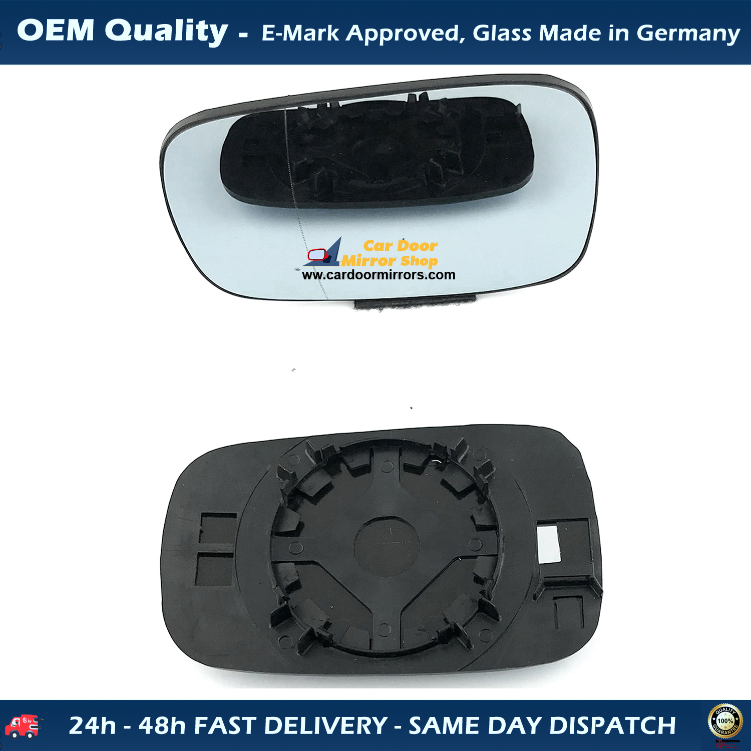 Renault Scenic Wing Mirror Glass With Base LEFT HAND ( UK Passenger Side ) 2004 to 2008 – Convex Wing Mirror