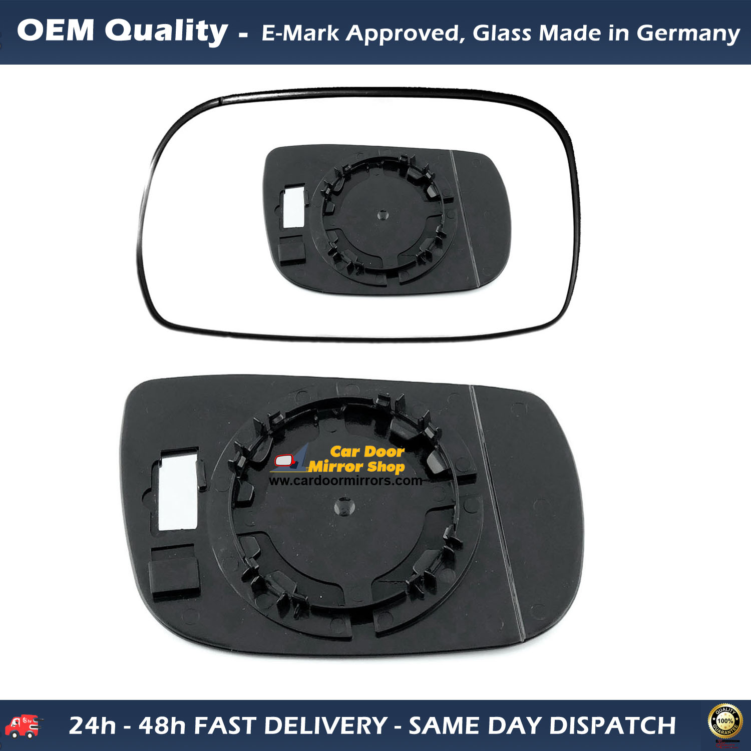 Vauxhall Agila Wing Mirror Glass With Base LEFT HAND ( UK Passenger Side ) 2000 to 2008 – Convex Wing Mirror