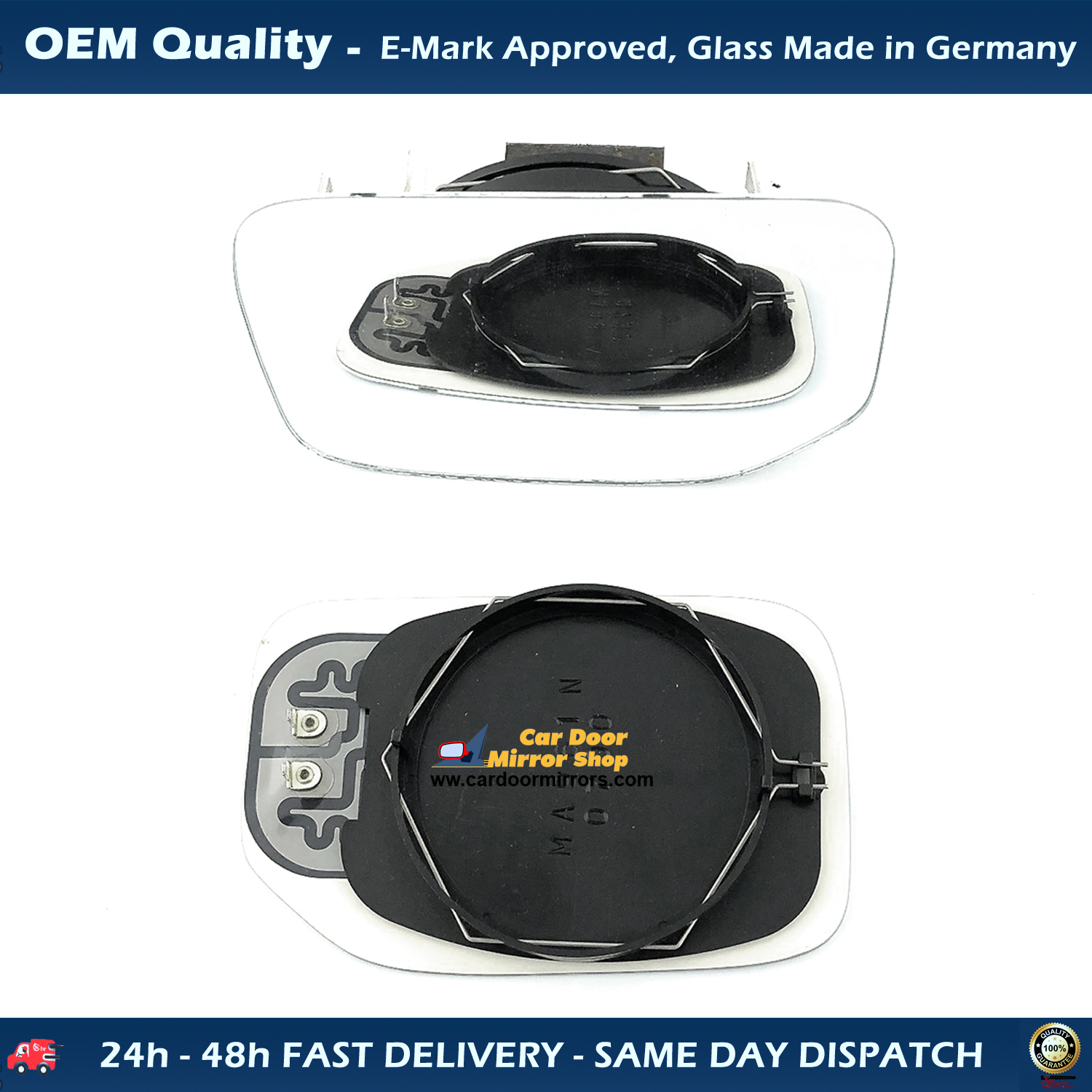 Peugeot 106 Wing Mirror Glass With Base RIGHT HAND ( UK Driver Side ) 1991 to 2004 – Heated Base Convex Mirror
