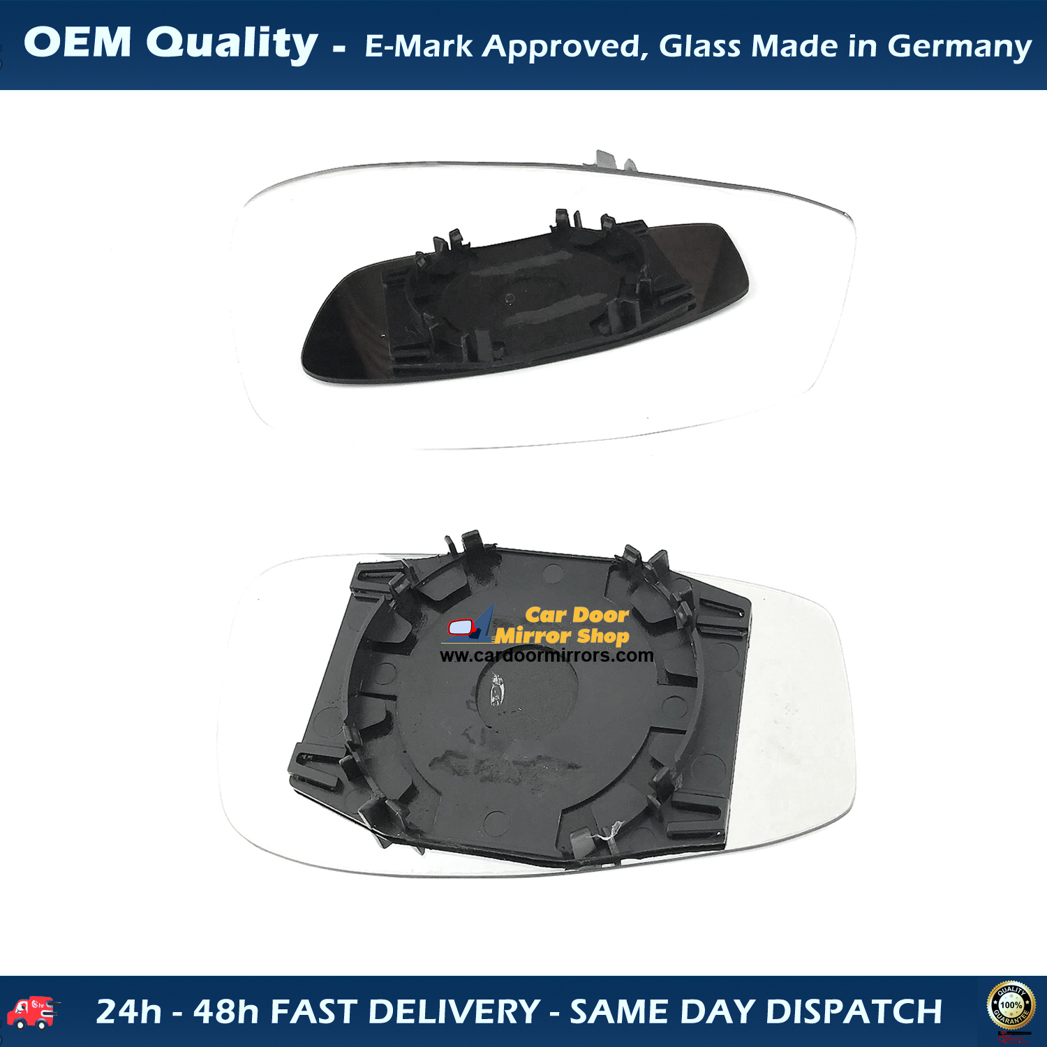 FIAT Idea Wing Mirror Glass With Base RIGHT HAND ( UK Driver Side ) 2004 to 2007 – Convex Wing Mirror