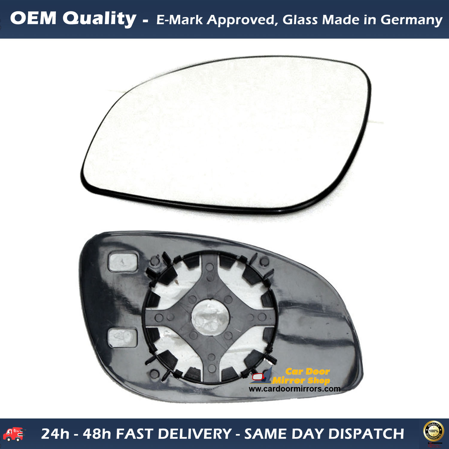 Vauxhall Signum Wing Mirror Glass With Base LEFT HAND ( UK Passenger Side ) 2003 to 2008 – Convex Wing Mirror