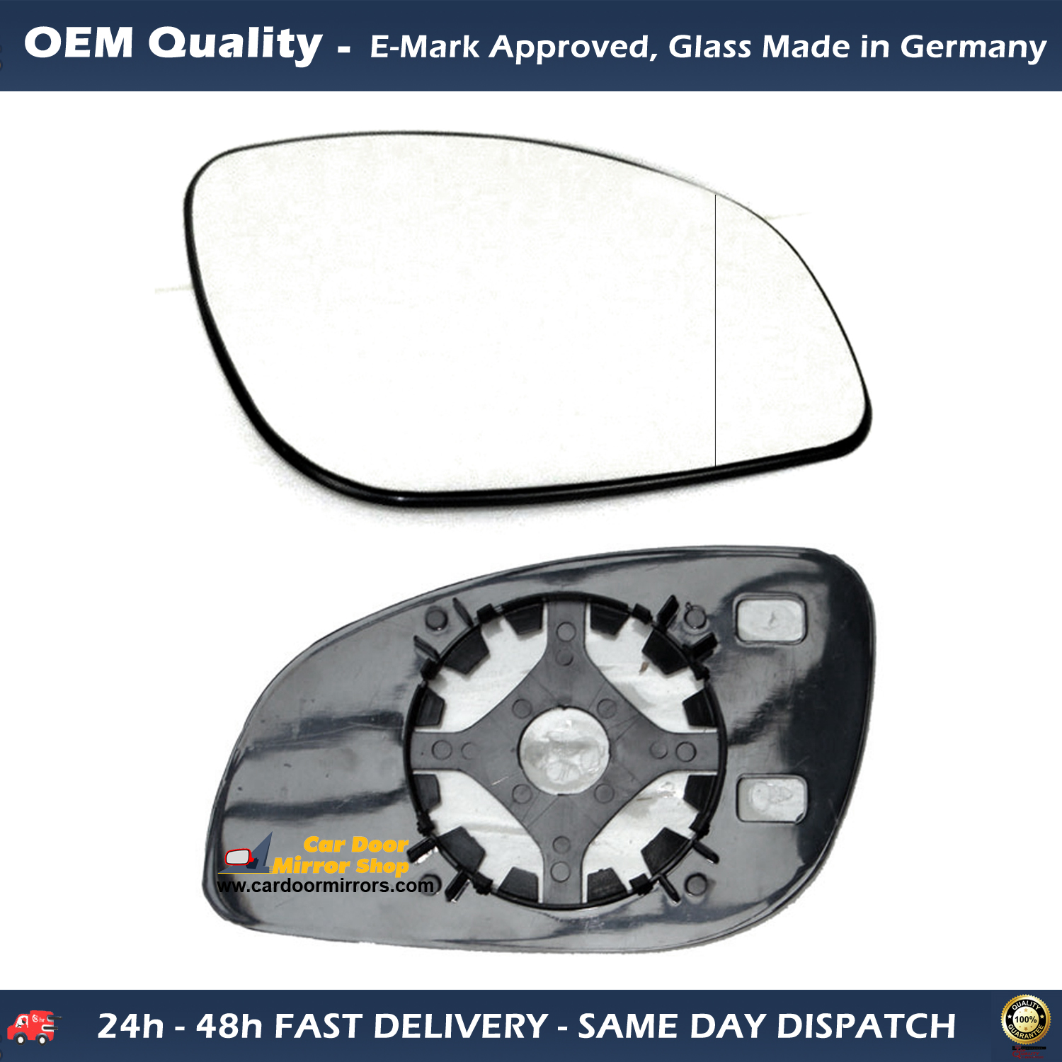 Vauxhall Signum Wing Mirror Glass With Base RIGHT HAND ( UK Driver Side ) 2003 to 2008 – Non-Heated Base Wide Angle Wing Mirror