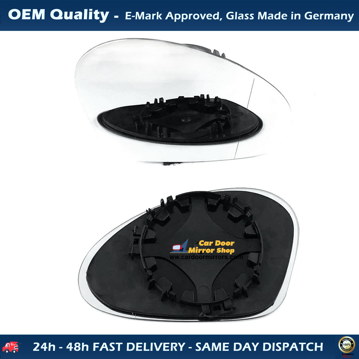 SEAT Altea Wing Mirror Glass With Base RIGHT HAND ( UK Driver Side ) 2004 to 2006 – Non-Heated Base Wide Angle Wing Mirror