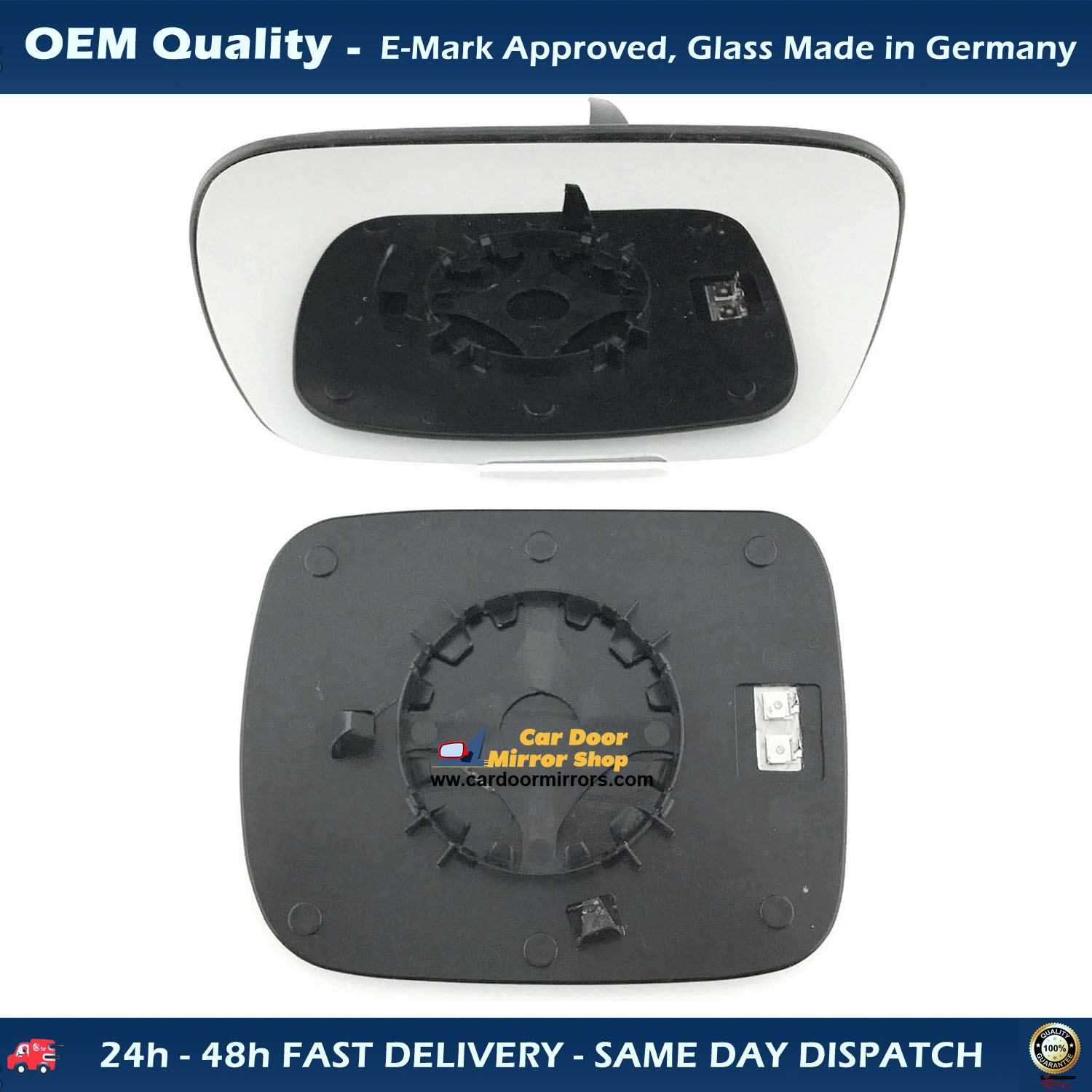 Ford Maverick Wing Mirror Glass With Base LEFT HAND ( UK Passenger Side ) 1993 to 2000 – Heated Base Convex Mirror