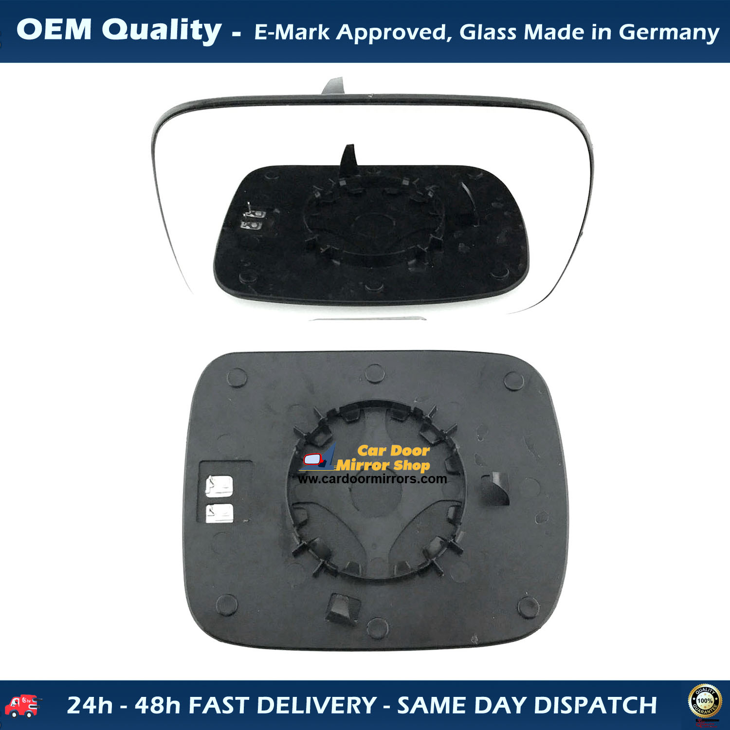 Ford Maverick Wing Mirror Glass With Base RIGHT HAND ( UK Driver Side ) 1993 to 2000 – Heated Base Convex Mirror
