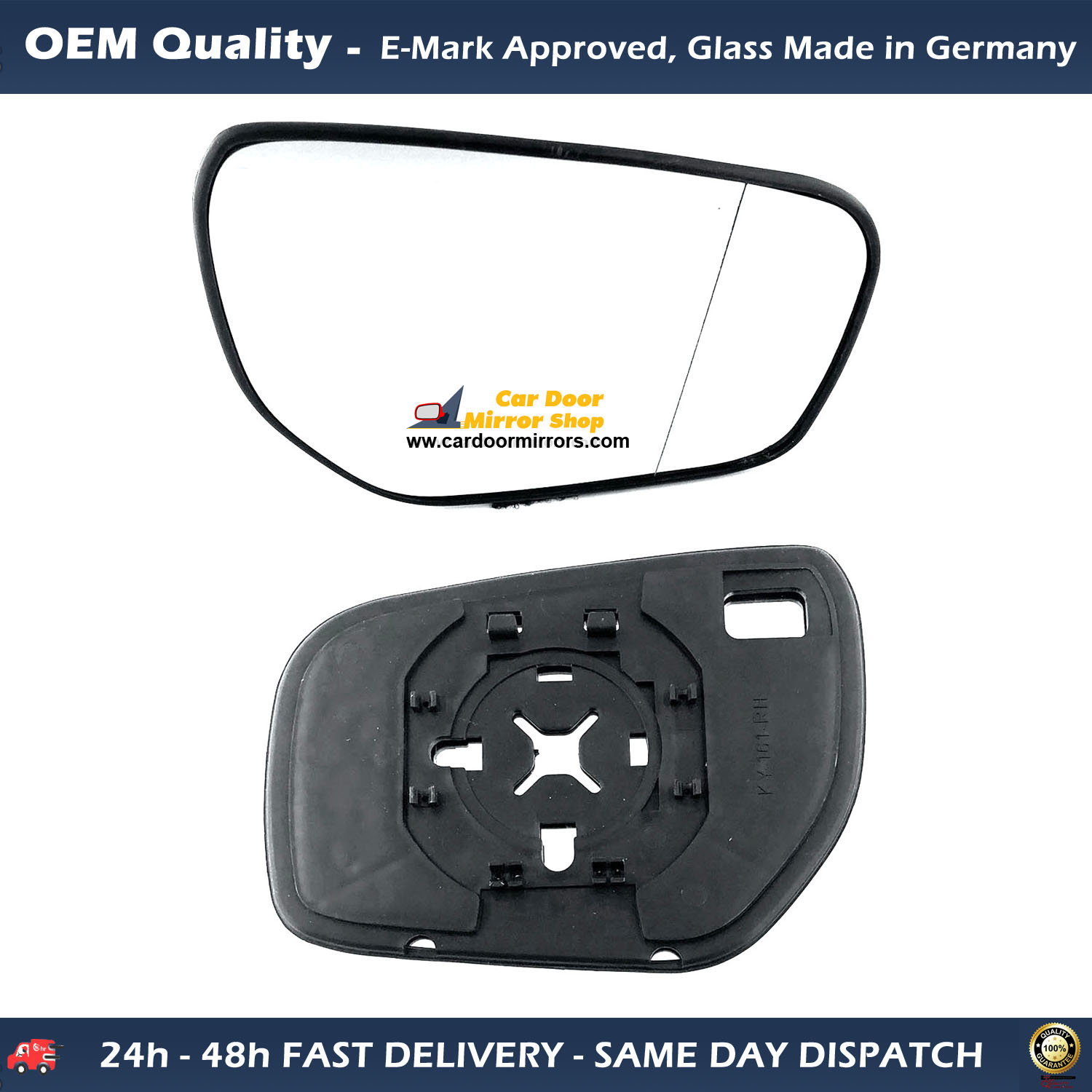 Renault Koleos Wing Mirror Glass With Base RIGHT HAND ( UK Driver Side ) 2008 to 2011 MAY – Non-Heated Base Wide Angle Wing Mirror