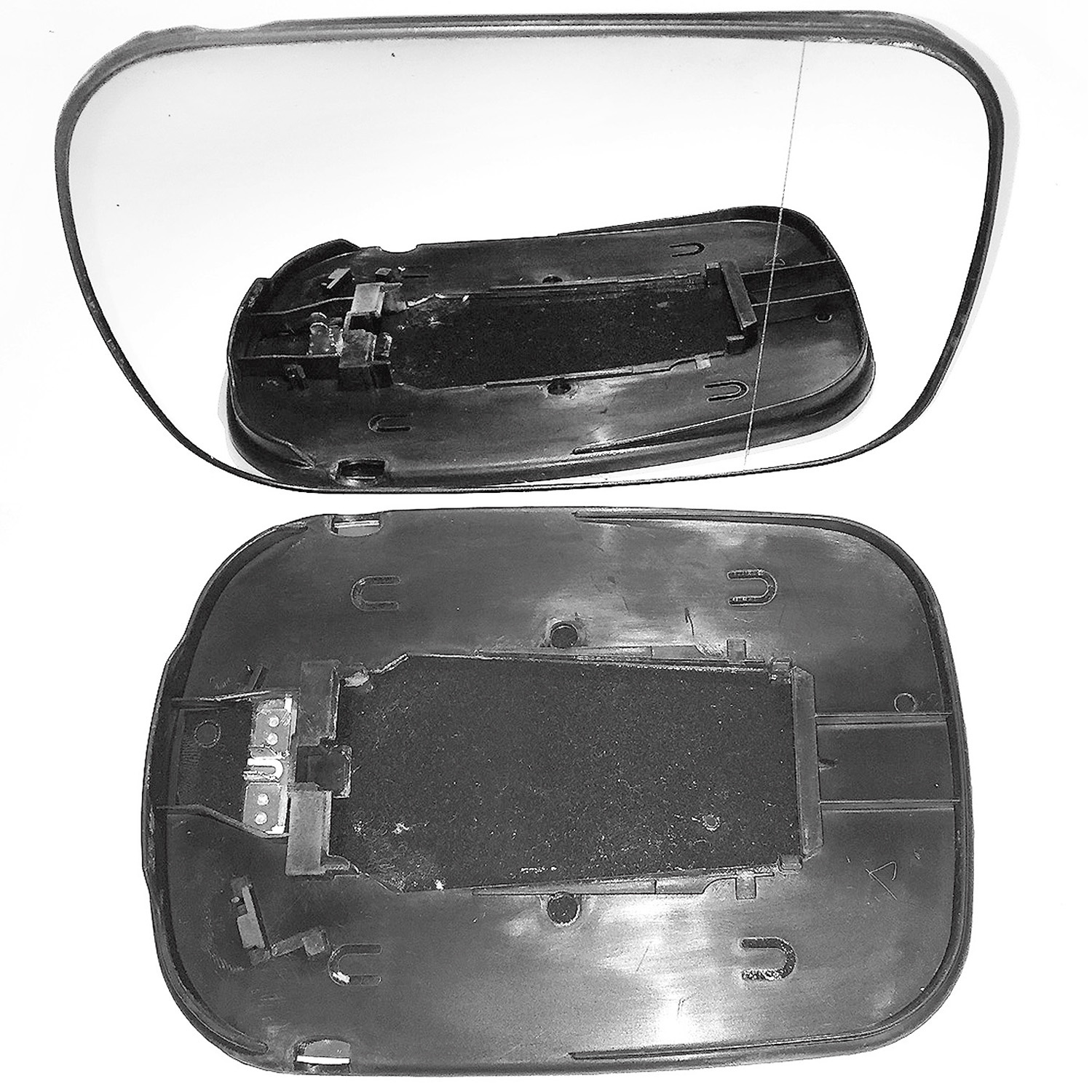 Volvo XC70 Wing Mirror Glass With Base RIGHT HAND ( UK Driver Side ) 2001 to 2006 – Heated Base Wide Angle Wing Mirror