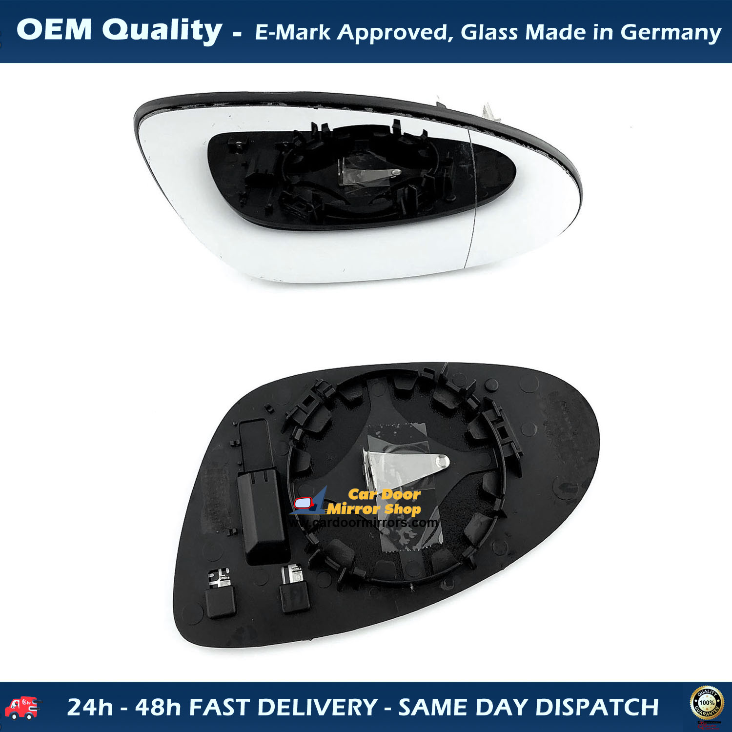 Mercedes S Class  Wing Mirror Glass With Base RIGHT HAND ( UK Driver Side ) 2005 AUG to 2009 – Non-Heated Base Wide Angle Wing Mirror ( W221 )