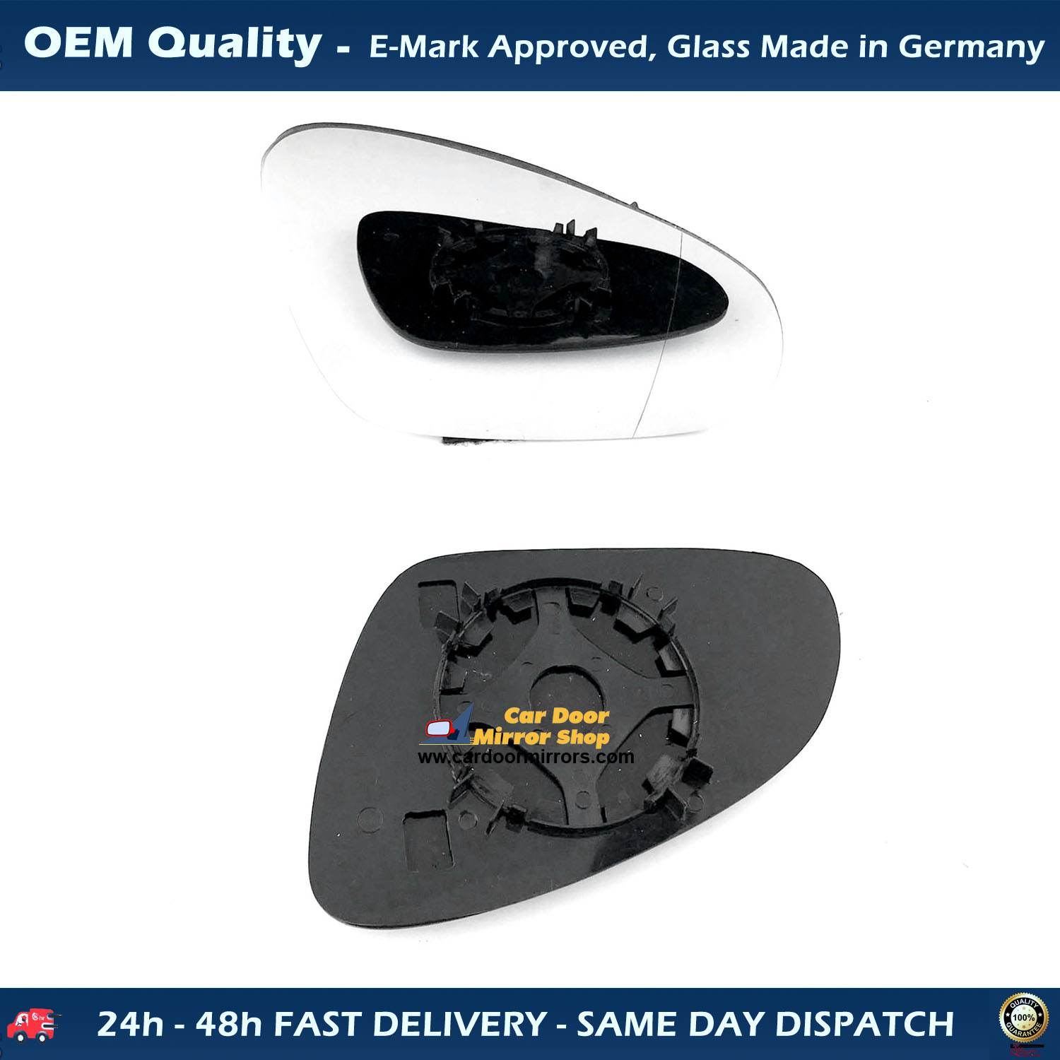 Vauxhall Cascada Wing Mirror Glass With Base RIGHT HAND ( UK Driver Side ) 2013 to 2018 – Non-Heated Base Wide Angle Wing Mirror