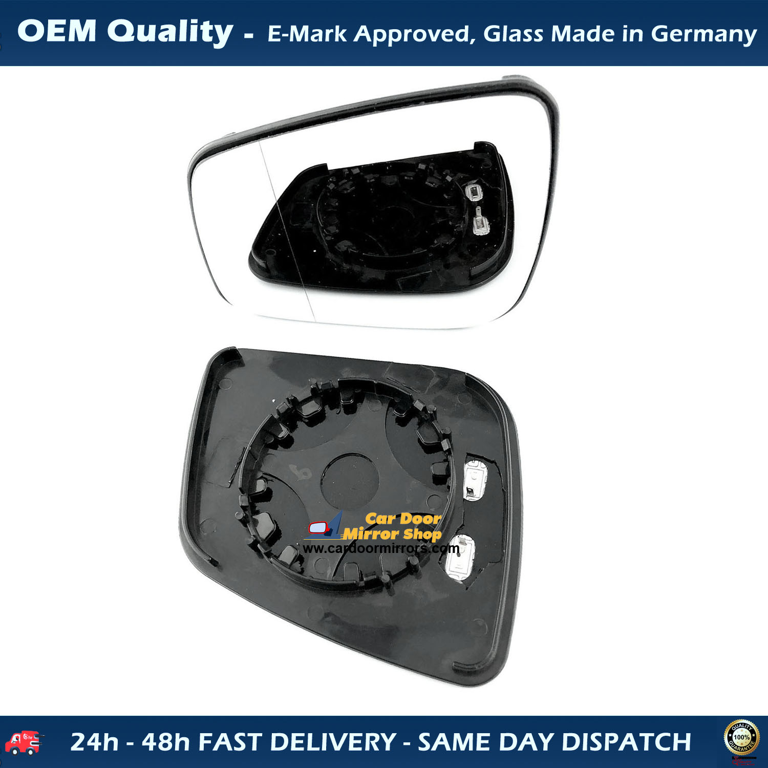 Mercedes A Class  Wing Mirror Glass With Base LEFT HAND ( UK Passenger Side ) 2008 to 2012 – Heated Base Wide Angle Wing Mirror ( W169 )