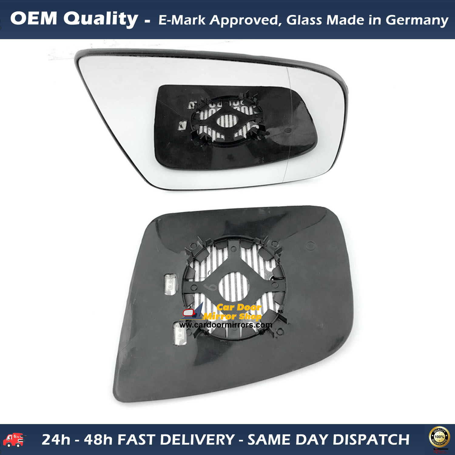 Mercedes Vito Wing Mirror Glass With Base RIGHT HAND ( UK Driver Side ) 2011 to 2013 – Heated Base Wide Angle Wing Mirror