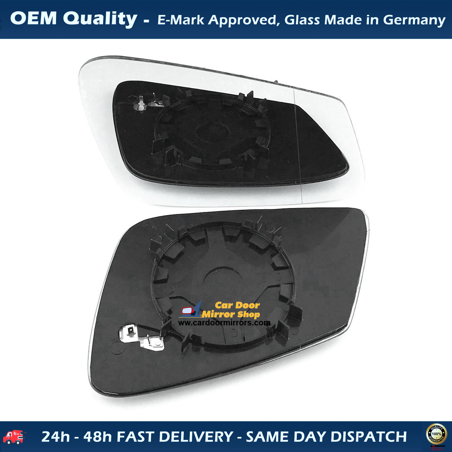 BMW 1 Series Wing Mirror Glass With Base RIGHT HAND ( UK Driver Side ) 2014 to 2020 – Heated Base Wide Angle Wing Mirror