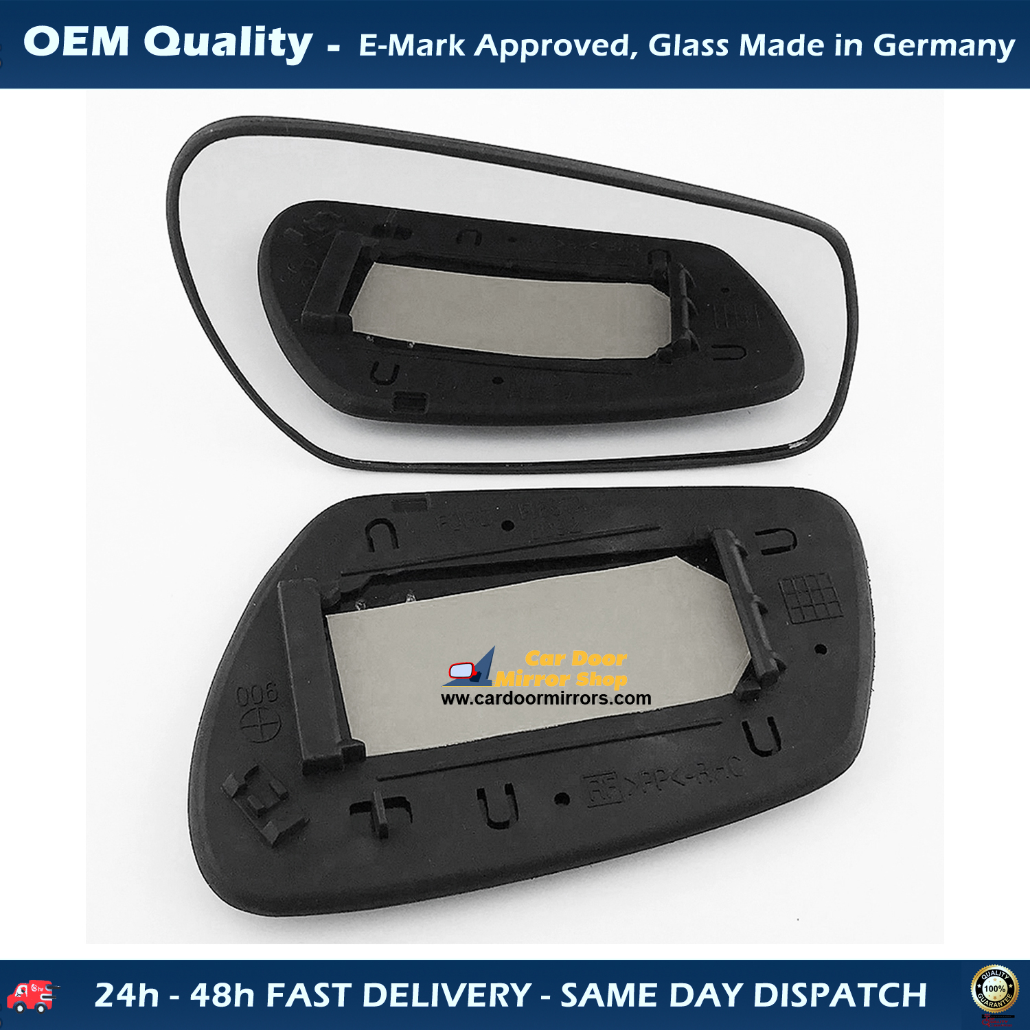 Ford C Max Wing Mirror Glass With Base RIGHT HAND ( UK Driver Side ) 2007 to 2009 – Non-Heated Base Convex Mirror