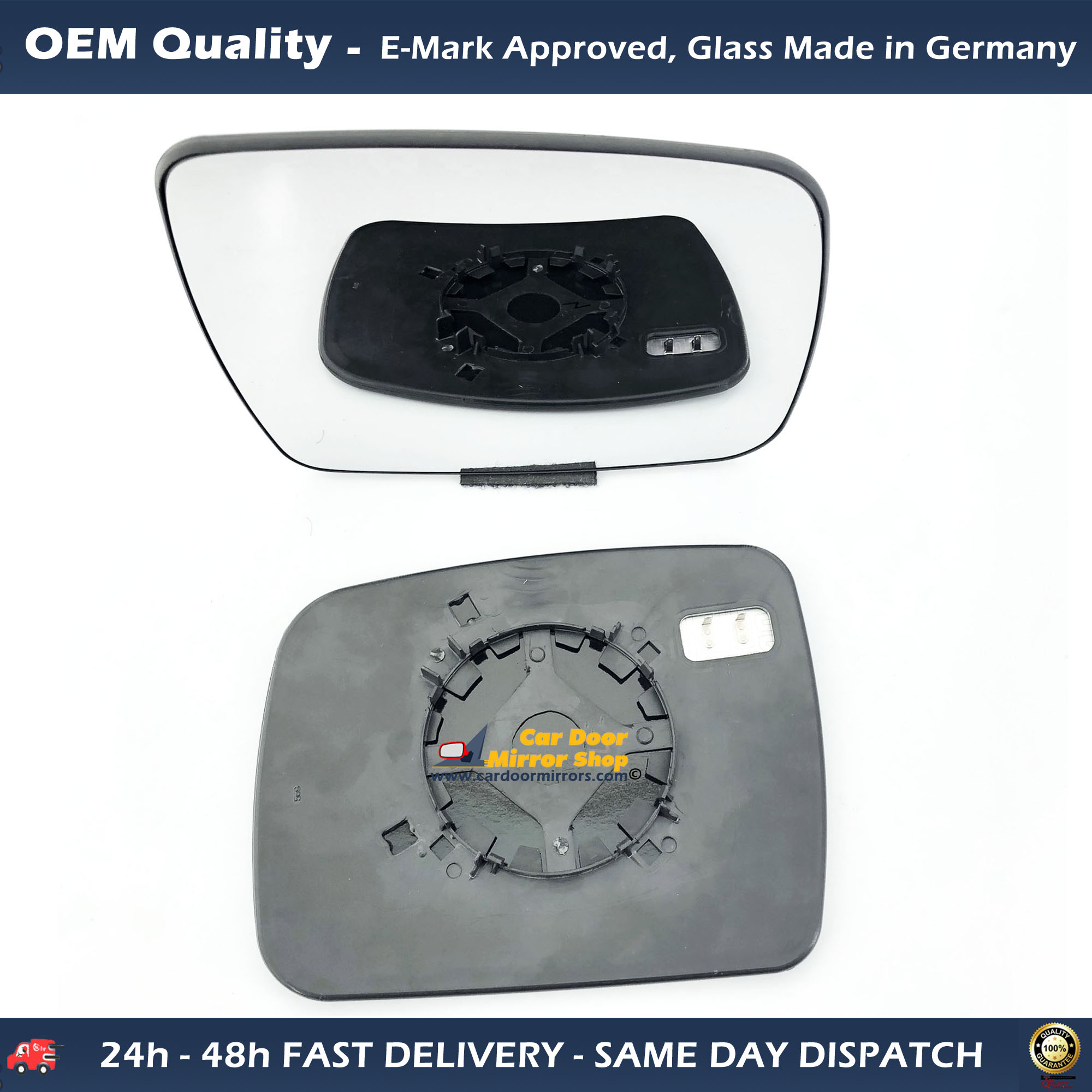 Land Rover Freelander Wing Mirror Glass With Base RIGHT HAND ( UK Driver Side ) 2010 to 2014  – Heated Base Convex Mirror