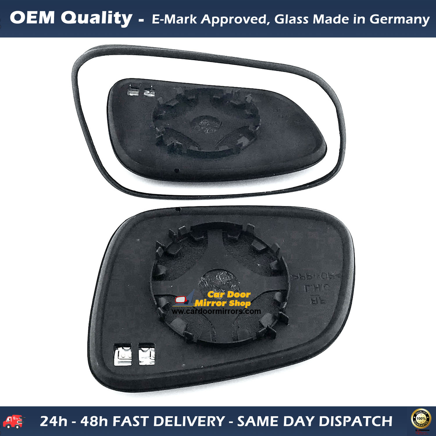 Chevrolet Spark Wing Mirror Glass With Base RIGHT HAND ( UK Driver Side ) 2009 to 2020 – Heated Base Convex Mirror