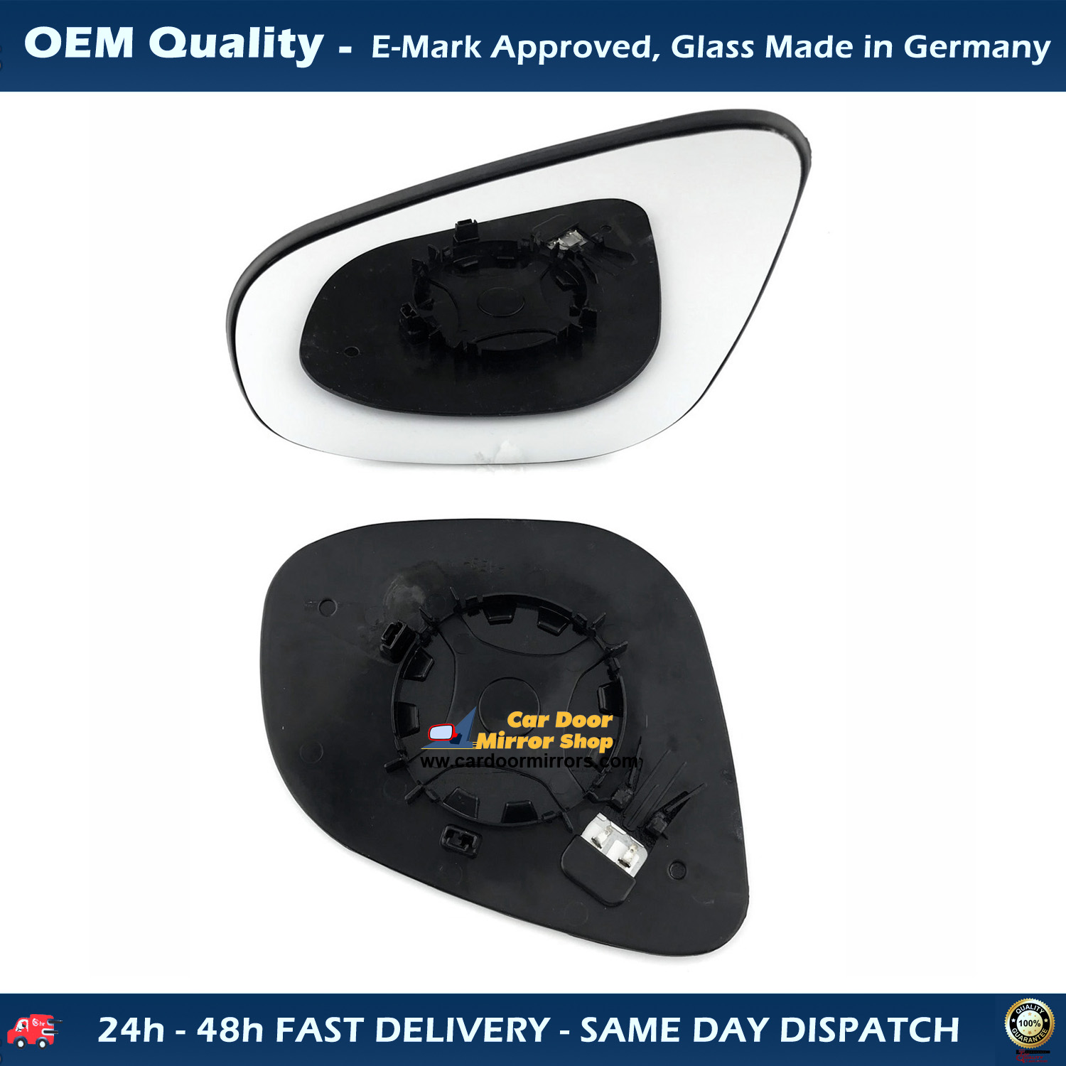 Mercedes Citan Wing Mirror Glass With Base LEFT HAND ( UK Passenger Side ) 2012 to 2020 – Heated Base Convex Mirror