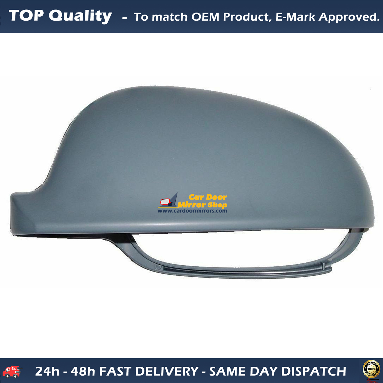 Volkswagen Golf Wing Mirror Cover LEFT HAND ( UK Passenger Side ) 2004 to 2008 – Wing Mirror Cover ( Primed )