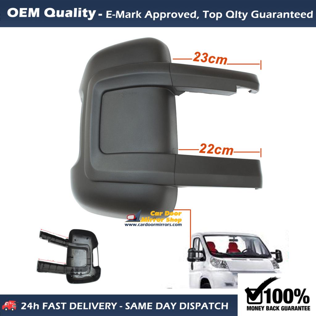 Peugeot Boxer Wing Mirror Cover LEFT HAND ( UK Passenger Side ) 2006 to 2020 – Wing DOOR Mirror Cover WITH ARM ( Long Arm Vans )