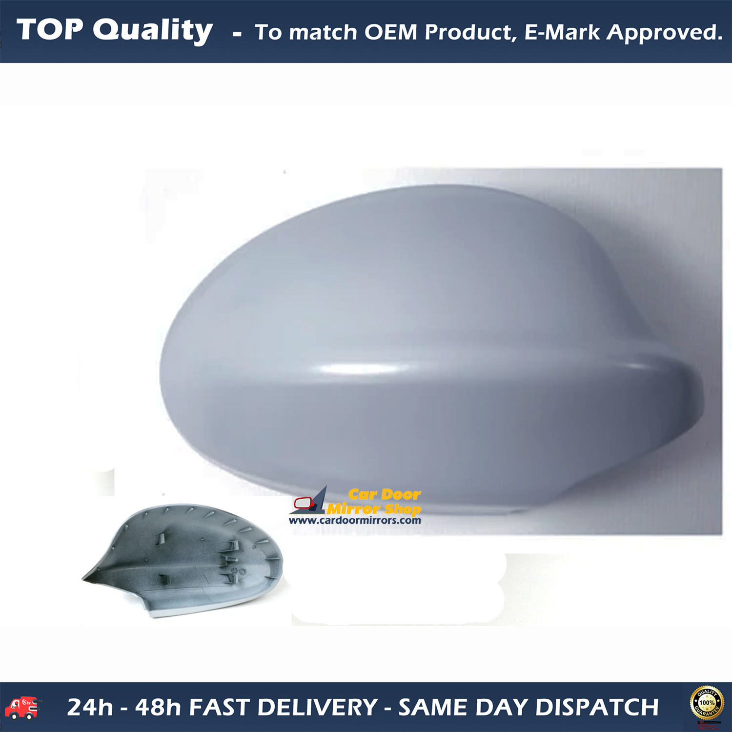 BMW 3 Series  Wing Mirror Cover RIGHT HAND ( UK Driver Side ) 2005 to 2008 – Wing Mirror Cover ( Primed )