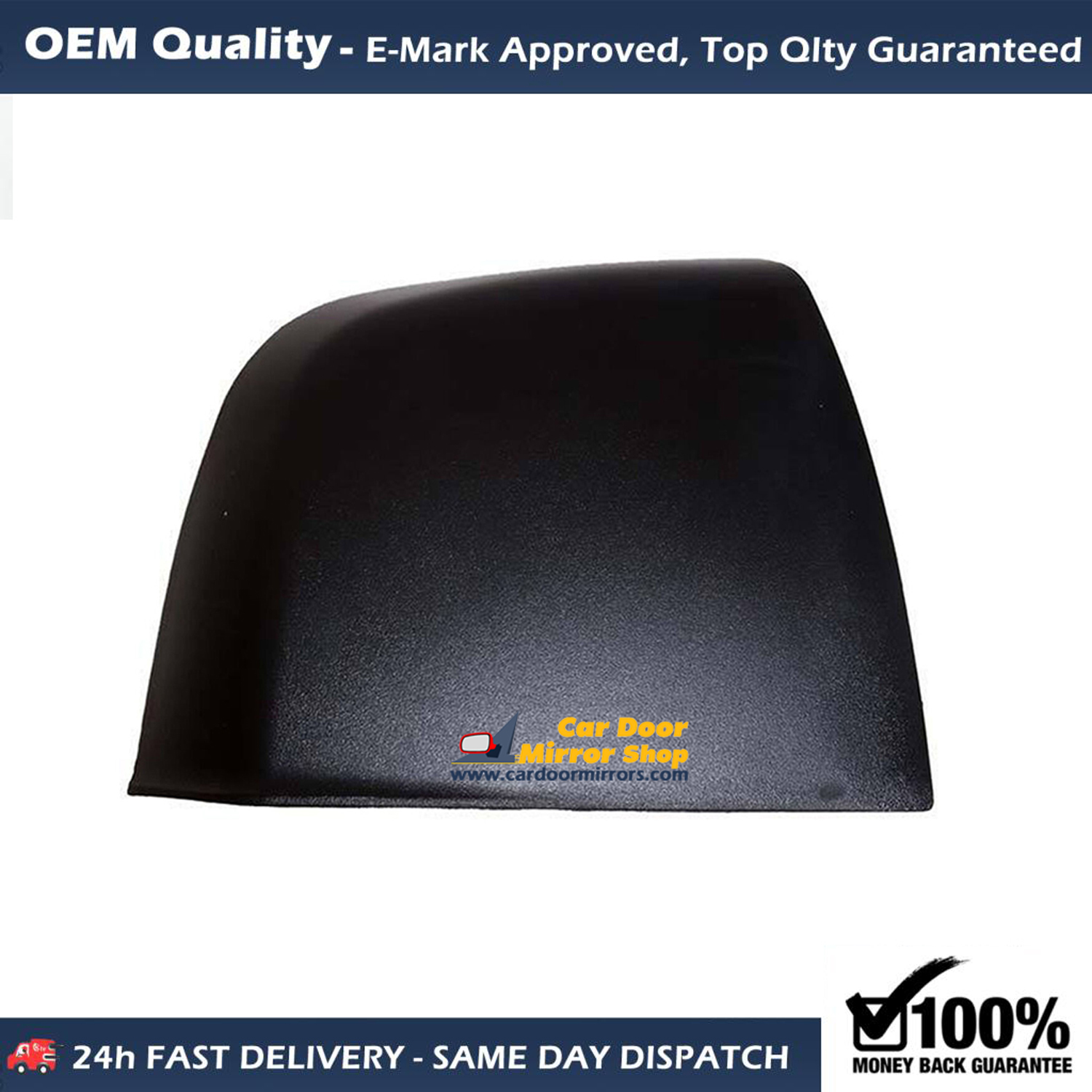 FIAT Doblo Wing Mirror Cover LEFT HAND ( UK Passenger Side ) 2009 to 2020 – Wing Mirror Cover