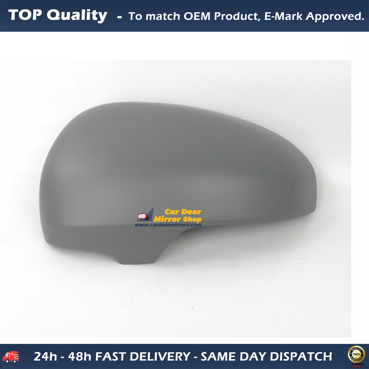 Toyota IQ Wing Mirror Cover LEFT HAND ( UK Passenger Side ) 2009 to 2016 – Wing Mirror Cover Primed ( Cars With Indicators )