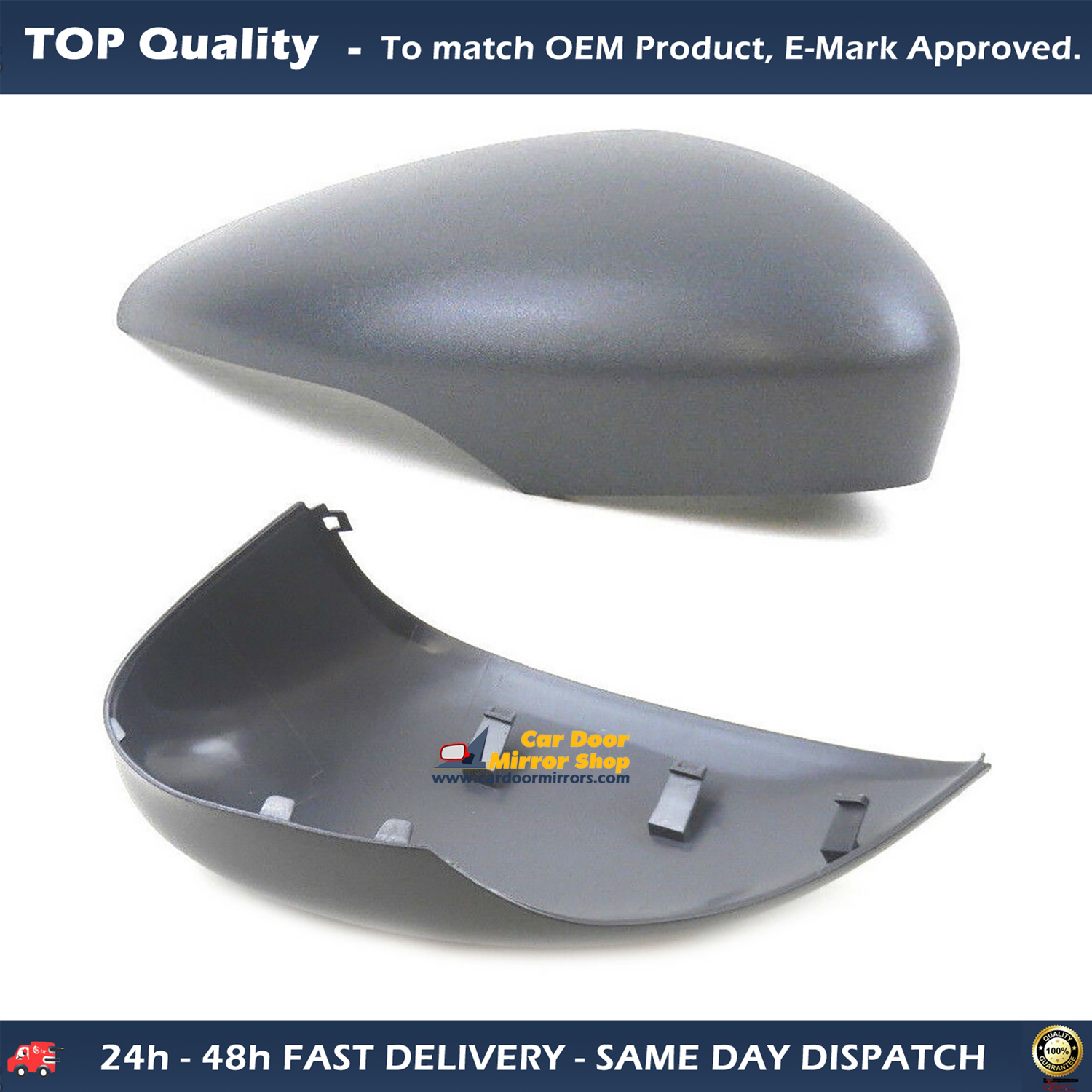 Ford Fiesta Wing Mirror Cover RIGHT HAND ( UK Driver Side ) 2017 to 2020 – Wing Mirror Cover ( Primed )