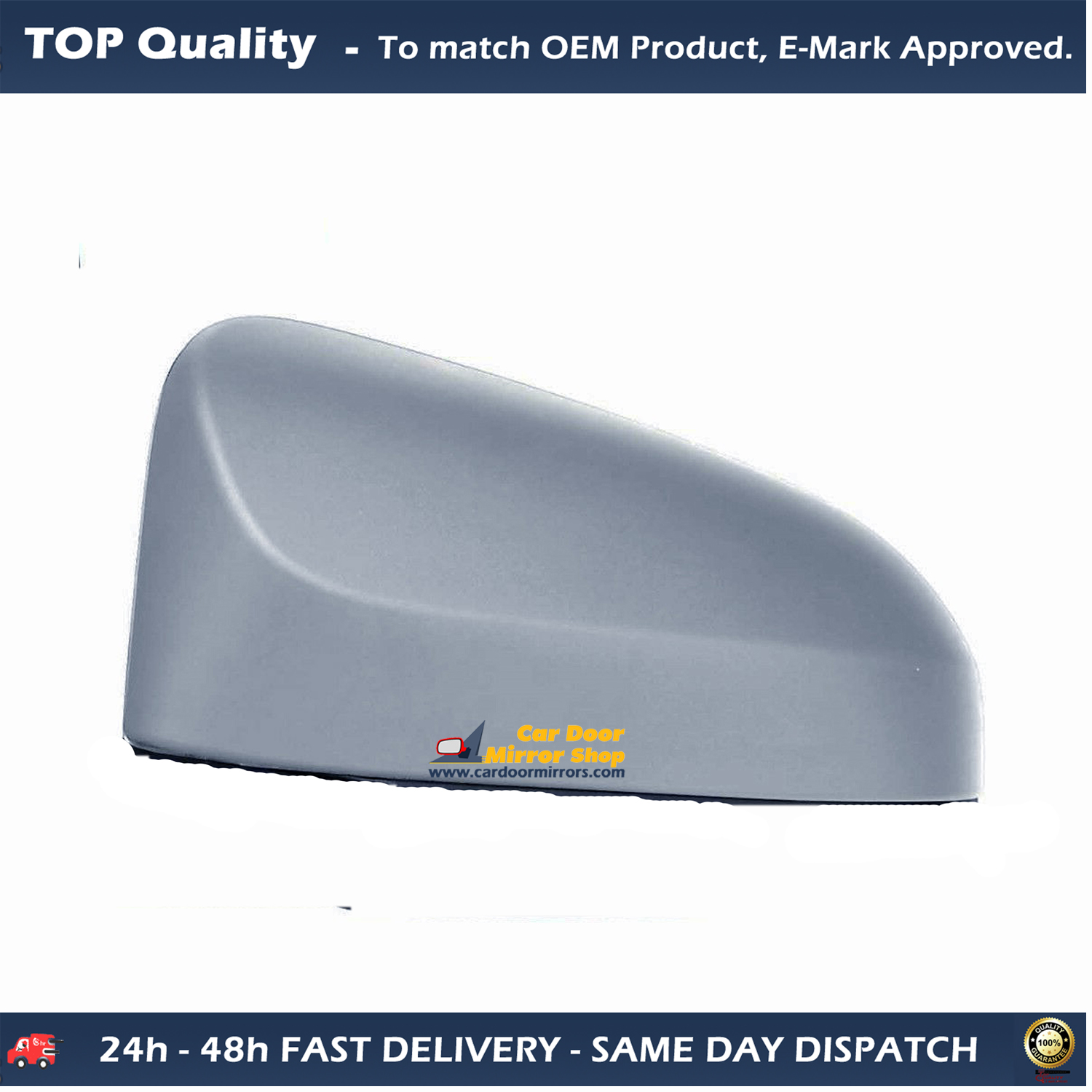 Peugeot 108 Wing Mirror Cover LEFT HAND ( UK Passenger Side ) 2014 to 2020 – Wing Mirror Cover ( Primed )